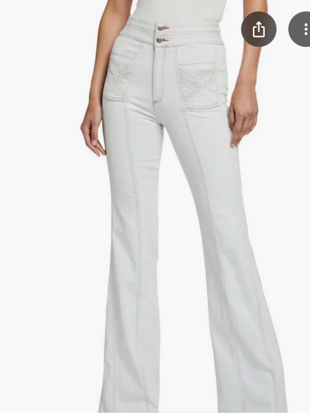 Verinica Beard Farrah Belize Blue Women's High-Waist Jeans with Double Button